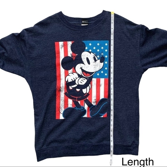 Disney Mickey Mouse American Flag Sweatshirt Size Medium - Picture 14 of 16